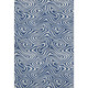 5' X 8' Navy Blue And Ivory Abstract Washable Area Rug With UV Protection
