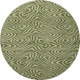 8' Olive Green And Beige Abstract Washable Round Rug With UV Protection