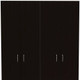 67" Black And White Wood Four Door Single Drawer Combo Dresser