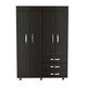 68" Wood Three Drawer Combo Dresser