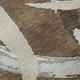 8' Brown Beige And Gray Abstract Washable Round Rug With UV Protection