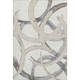 3' X 5' Ivory Beige And Gray Abstract Washable Area Rug With UV Protection