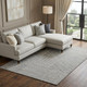 9' X 12' Charcoal And Ivory Geometric Washable Area Rug With UV Protection