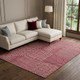 9' X 12' Burgundy And Ivory Geometric Washable Area Rug With UV Protection