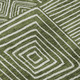 5' X 8' Olive Green And Ivory Geometric Washable Area Rug With UV Protection