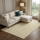 8' X 10' Wheat And Ivory Geometric Washable Area Rug With UV Protection