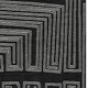 10' X 14' Black And Ivory Geometric Washable Area Rug With UV Protection