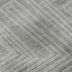 8' Gray And Ivory Geometric Washable Round Rug With UV Protection
