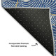 3' X 5' Blue Ivory And Gold Abstract Washable Area Rug With UV Protection