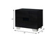 18" Black Wood And Mirrored Glass Two Drawer Nightstand