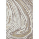 5' X 8' Taupe Ivory And Gold Abstract Washable Area Rug With UV Protection