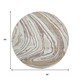 8' Taupe Ivory And Gold Abstract Washable Round Rug With UV Protection