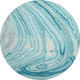 8' Turquoise Gray And Ivory Abstract Washable Round Rug With UV Protection