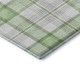 5' X 8' Mint Green Ivory And Gray Plaid Washable Area Rug With UV Protection