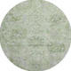 8' Mint Green Gray And Ivory Damask Washable Round Rug With UV Protection