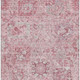 3' X 5' Pink Gray And Ivory Damask Washable Area Rug With UV Protection