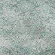8' X 10' Teal Gray And Ivory Damask Washable Area Rug With UV Protection