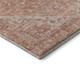 9' X 12' Coral And Beige Medallion Washable Area Rug With UV Protection