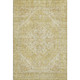 5' X 8' Gold And Beige Medallion Washable Area Rug With UV Protection