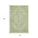 10' X 14' Sage And Beige Medallion Washable Area Rug With UV Protection