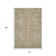 10' X 14' Beige And Coral Oriental Washable Area Rug With UV Protection
