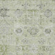 8' X 10' Artichoke Green Gray And Silver Damask Washable Area Rug With UV Protection