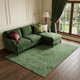8' X 10' Fern Green And Emerald Medallion Washable Area Rug With UV Protection