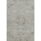 9' X 12' Pewter And Silver Medallion Washable Area Rug With UV Protection