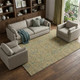 9' X 12' Orange Blue And Green Oriental Washable Area Rug With UV Protection