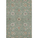 9' X 12' Artichoke Green Copper And Beige Floral Washable Area Rug With UV Protection