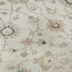 8' Ivory Copper And Gray Floral Washable Round Rug With UV Protection