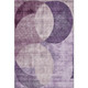 10' X 14' Purple Lilac And Mauve Geometric Washable Area Rug With UV Protection