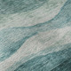 3' X 5' Aqua And Teal Abstract Washable Area Rug With UV Protection