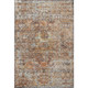 10' X 14' Coral Gray And Silver Floral Medallion Washable Area Rug With UV Protection