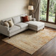 8' X 10' Copper And Beige Abstract Washable Area Rug With UV Protection