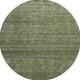 8' Olive Green And Gray Geometric Washable Round Rug With UV Protection