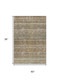 3' X 5' Copper Gray And Beige Striped Washable Area Rug With UV Protection