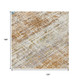 10' X 14' Copper Beige And Blue Striped Washable Indoor Outdoor Area Rug