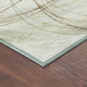 10' X 14' Artichoke Green Ivory And Brown Abstract Washable Indoor Outdoor Area Rug