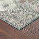 10' X 14' Beige Sage And Brown Floral Washable Indoor Outdoor Area Rug