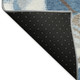 8' Blue And Ivory Round Botanical Leaves Washable Indoor Outdoor Area Rug