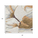 5' X 8' Copper Ivory And Beige Botanical Leaves Washable Indoor Outdoor Area Rug