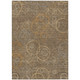 10' X 14' Brown Copper And Ivory Geometric Washable Indoor Outdoor Area Rug