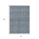 10' X 14' Navy Blue Ivory And Plum Oriental Washable Indoor Outdoor Area Rug