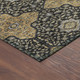 8' Black Copper And Gray Round Quatrefoil Washable Indoor Outdoor Area Rug