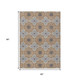 5' X 8' Copper Silver And Black Quatrefoil Washable Indoor Outdoor Area Rug
