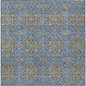 10' X 14' Navy Blue And Chocolate Quatrefoil Washable Indoor Outdoor Area Rug