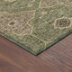 3' X 5' Olive Green Brown And Gold Quatrefoil Washable Indoor Outdoor Area Rug