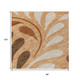 8' X 10' Copper Beige And Chocolate Botanical Leaves Washable Indoor Outdoor Area Rug