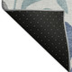 8' Silver Blue And Gray Round Botanical Leaves Washable Indoor Outdoor Area Rug